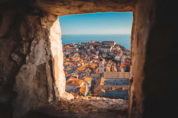 Vista panorámica de Dubrovnik al atardecer